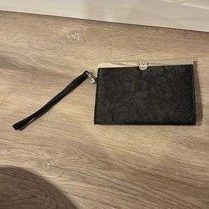 Black lace wristlet